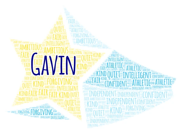 Gavin word cloud art