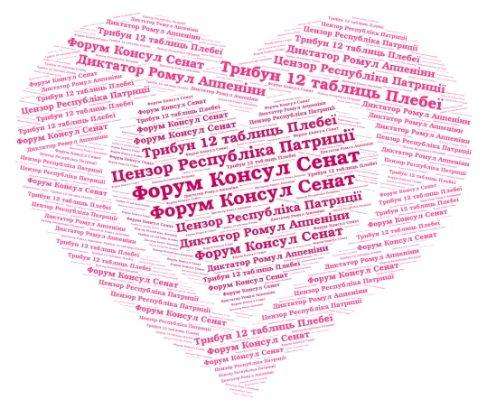 Хмарка слів Рим word cloud art