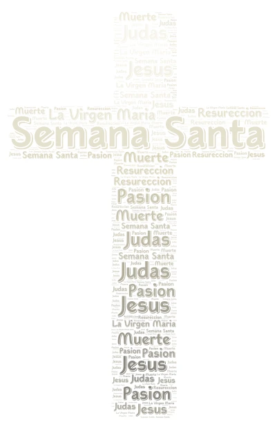 semana Santa word cloud art