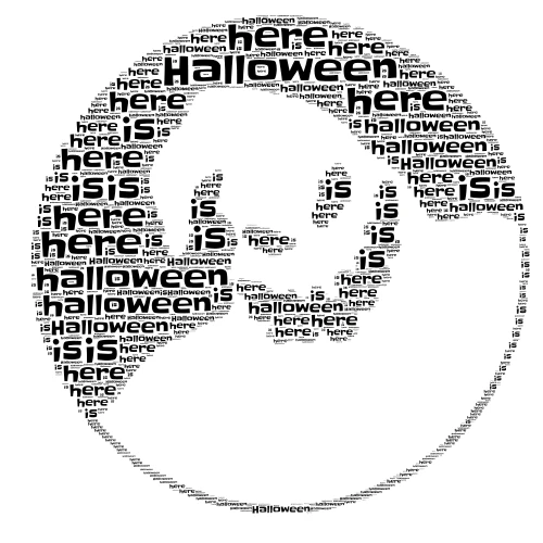 the nightmare before Christmas  word cloud art