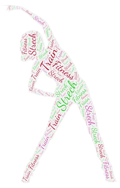 Fitness word cloud art