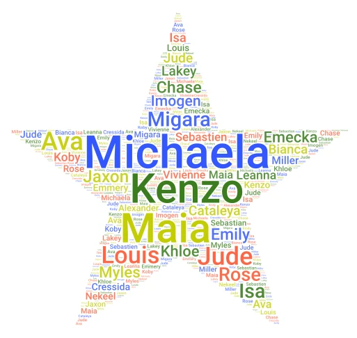 Junior 4 word cloud art
