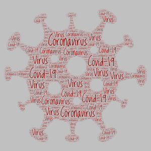 Coronavirus word cloud art