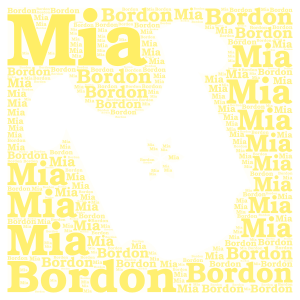 Mia Bordon  word cloud art