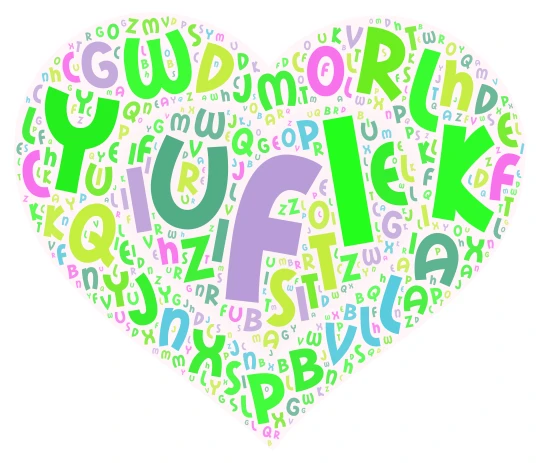 leettter word cloud art