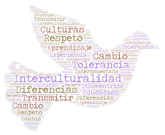 Nube de palabras Interculturalidad  word cloud art