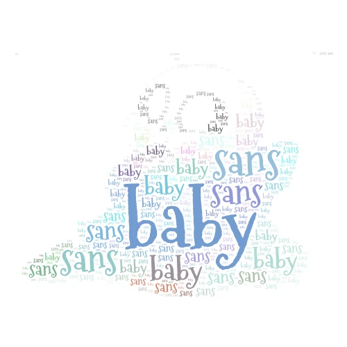 baby sans word cloud art