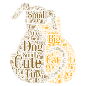 Cat and Dog word cloud art