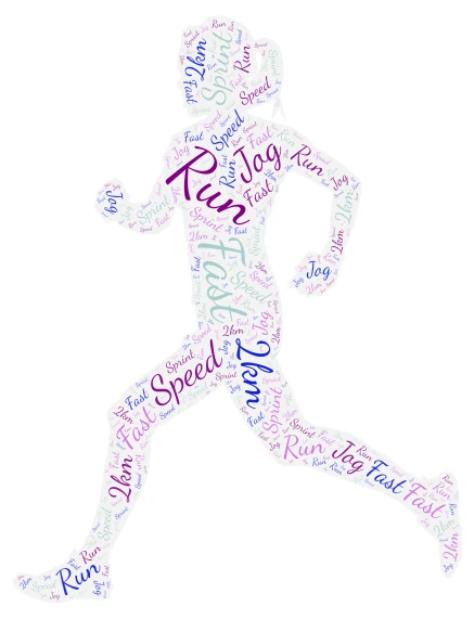 Run 2024 word cloud art