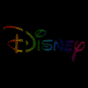 Copy of Disney Lovers word cloud art