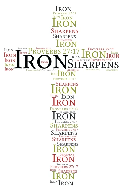Proverbs 27:17 word cloud art