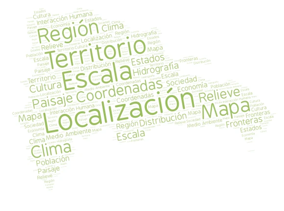 Nube de palabras geográfica word cloud art