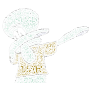 DAB SQUIDWARD DAB! word cloud art
