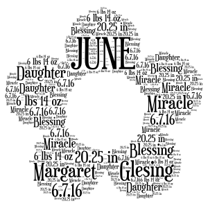 Baby word cloud art