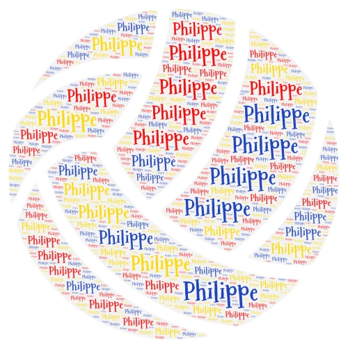 Philippe word cloud art