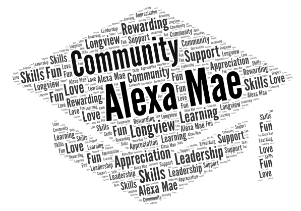 Alexa Mae Laurden word cloud art
