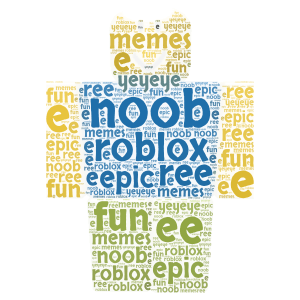 roblox noob word cloud art