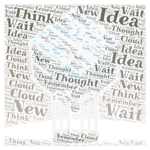 A New Thought word cloud art