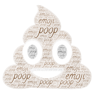 Poop Emoji word cloud art