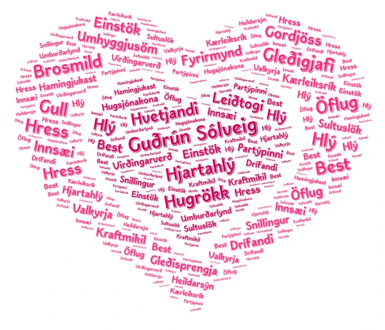 Guðrún Sólveig 2 word cloud art