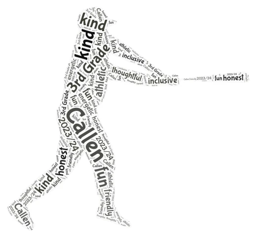 Callen word cloud art