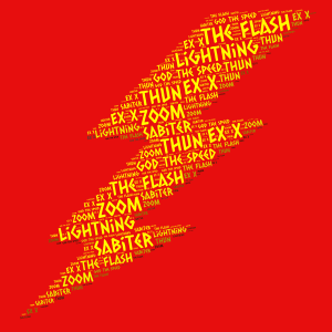 The flash  word cloud art