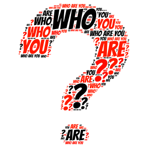 WHO ARE YOU? word cloud art