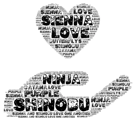sienna word cloud art