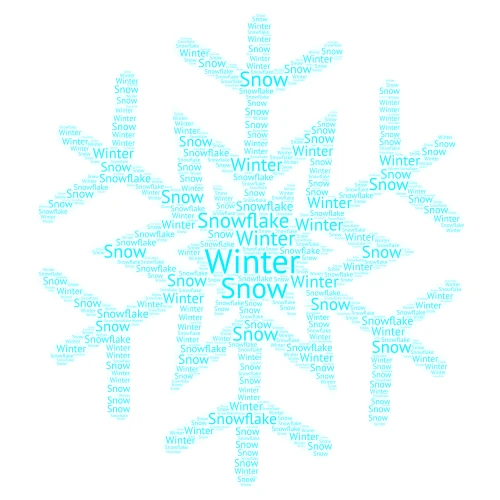 Snowflake! Please like word cloud art