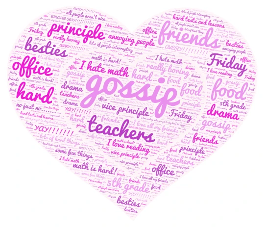 School word cloud art