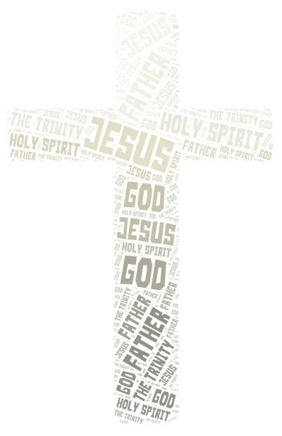 The Holy Trinity word cloud art
