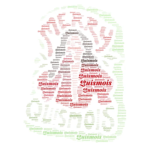 Quismois word cloud art