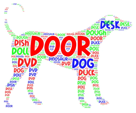 D words word cloud art