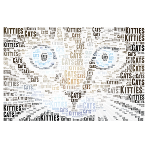 Kitties <3 word cloud art