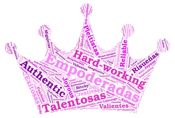 Women's Day word cloud art