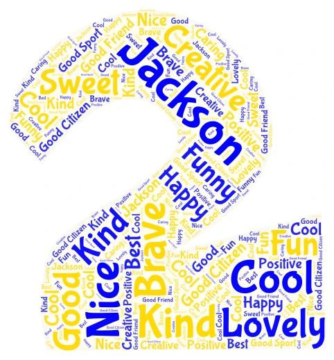 Jackson word cloud art