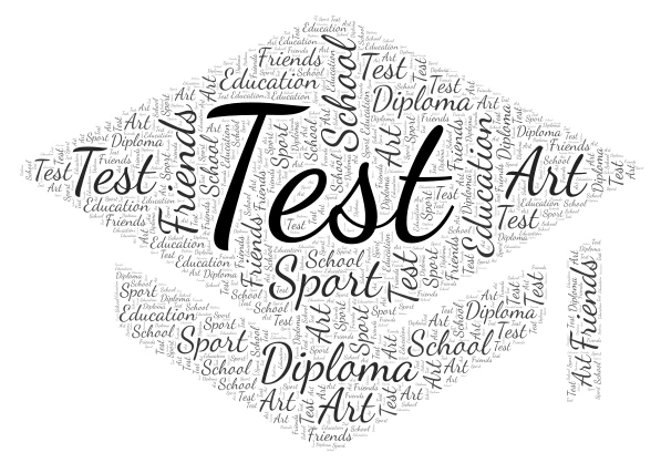 Graduation word cloud art