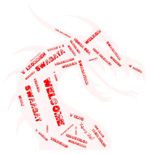 Welcome word cloud art