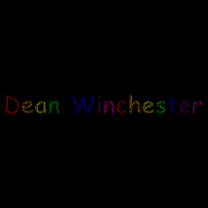 Dean Winchester word cloud art