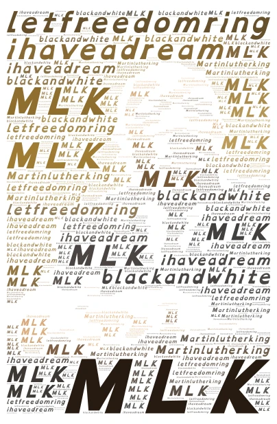 Martin Luther king jr word cloud art