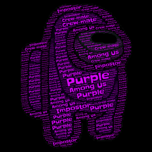 Among Us (Purple)   word cloud art