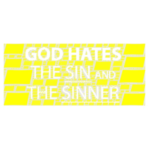 God Hates The Sin And The Sinner word cloud art