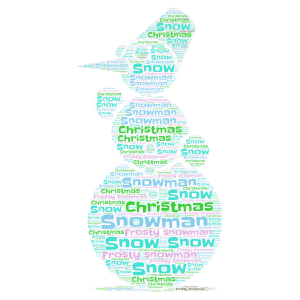 Snowman  word cloud art