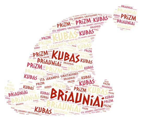 Kalėdiniai kūnai word cloud art