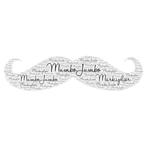 Mustache word cloud art
