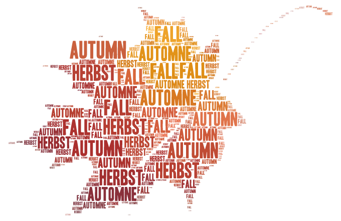 Autumn word cloud art