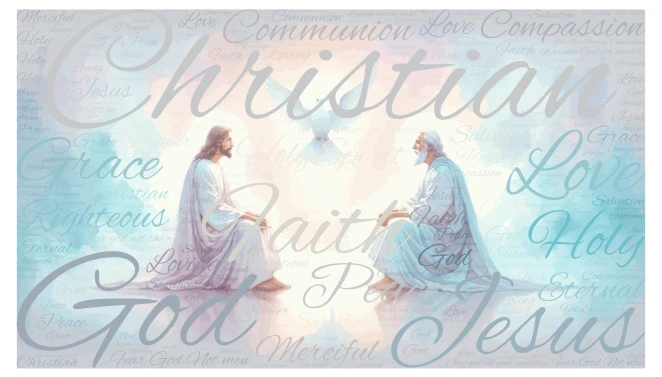 Christian  word cloud art