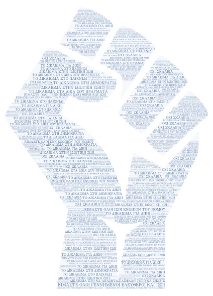 Μπουνιά  word cloud art