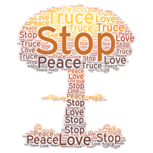 Stop Fighting And Start Helping word cloud art