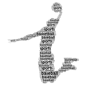 sports word cloud art